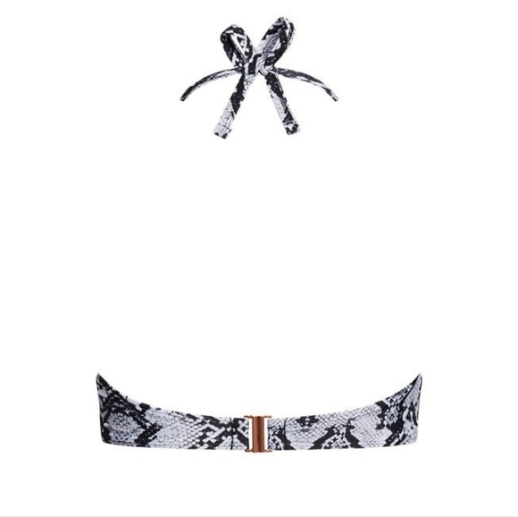NWT CCX City Chic Greta Snakeskin Print Bikini Top Black Gray 14 - Picture 4 of 10